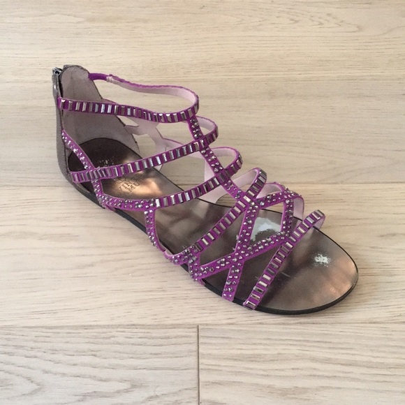 purple gladiator sandals
